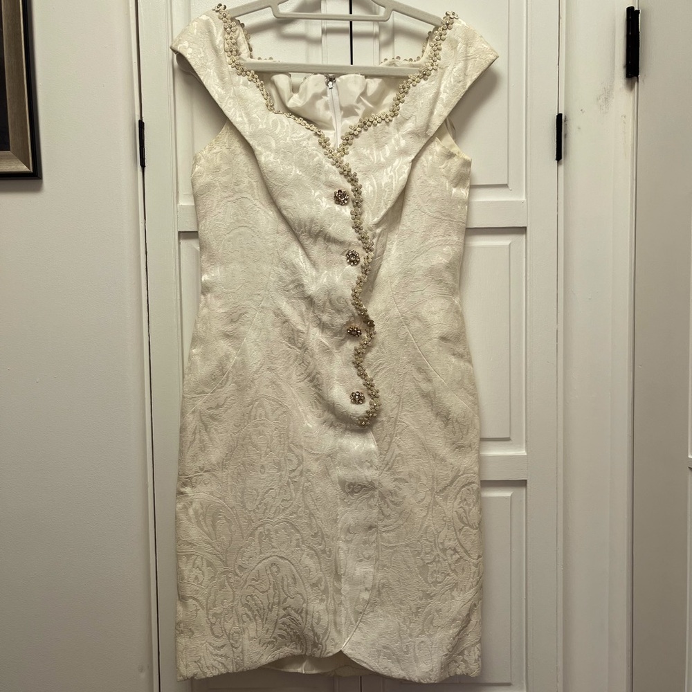 Vintage brocade and rhinestone dress